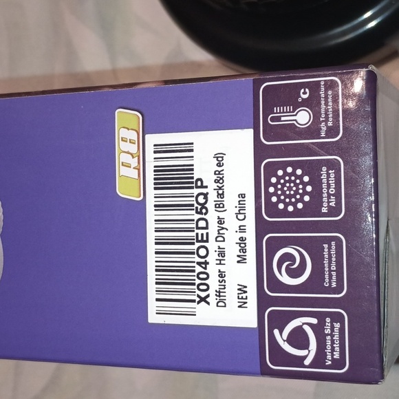 Hair Diffuser - Black& Red - Picture 5 of 7